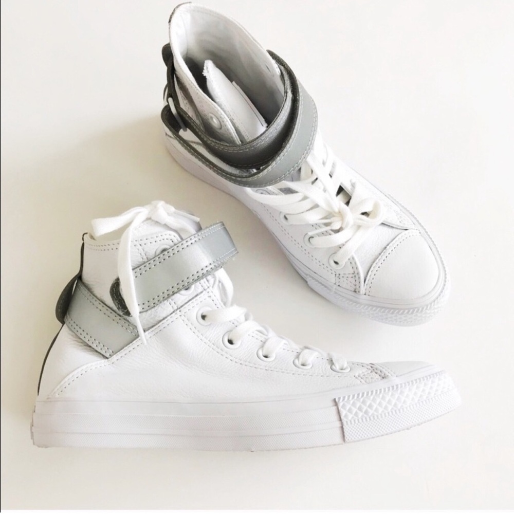 Converse All Star White leather shoes